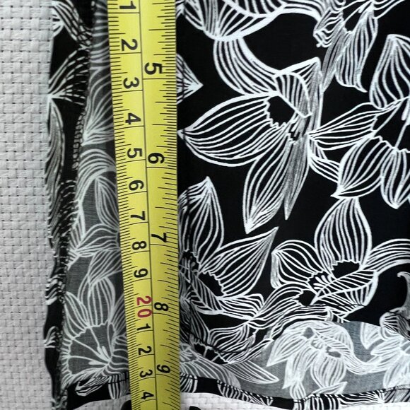 Cotton On Long Kimono Duster M/L Black White Floral Print Open Front Oversized - Picture 9 of 9